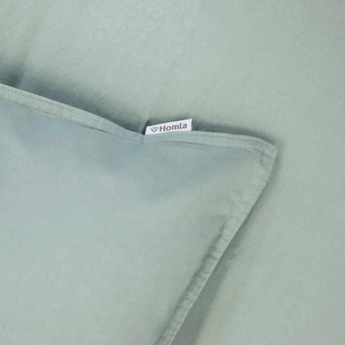 HOMLA Pościel Kinsey Bawelniana Mietowa Z Denimowym Szwem 200X220 + 2*50X60 Cm