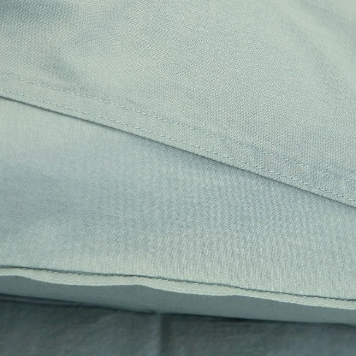 HOMLA Pościel Kinsey Bawelniana Mietowa Z Denimowym Szwem 200X220 + 2*50X60 Cm