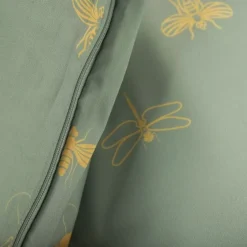 HOMLA Pościel Luro Z Mikrofibry Oliwkowa W Owady 140X200 Cm + 1*70X80 Cm