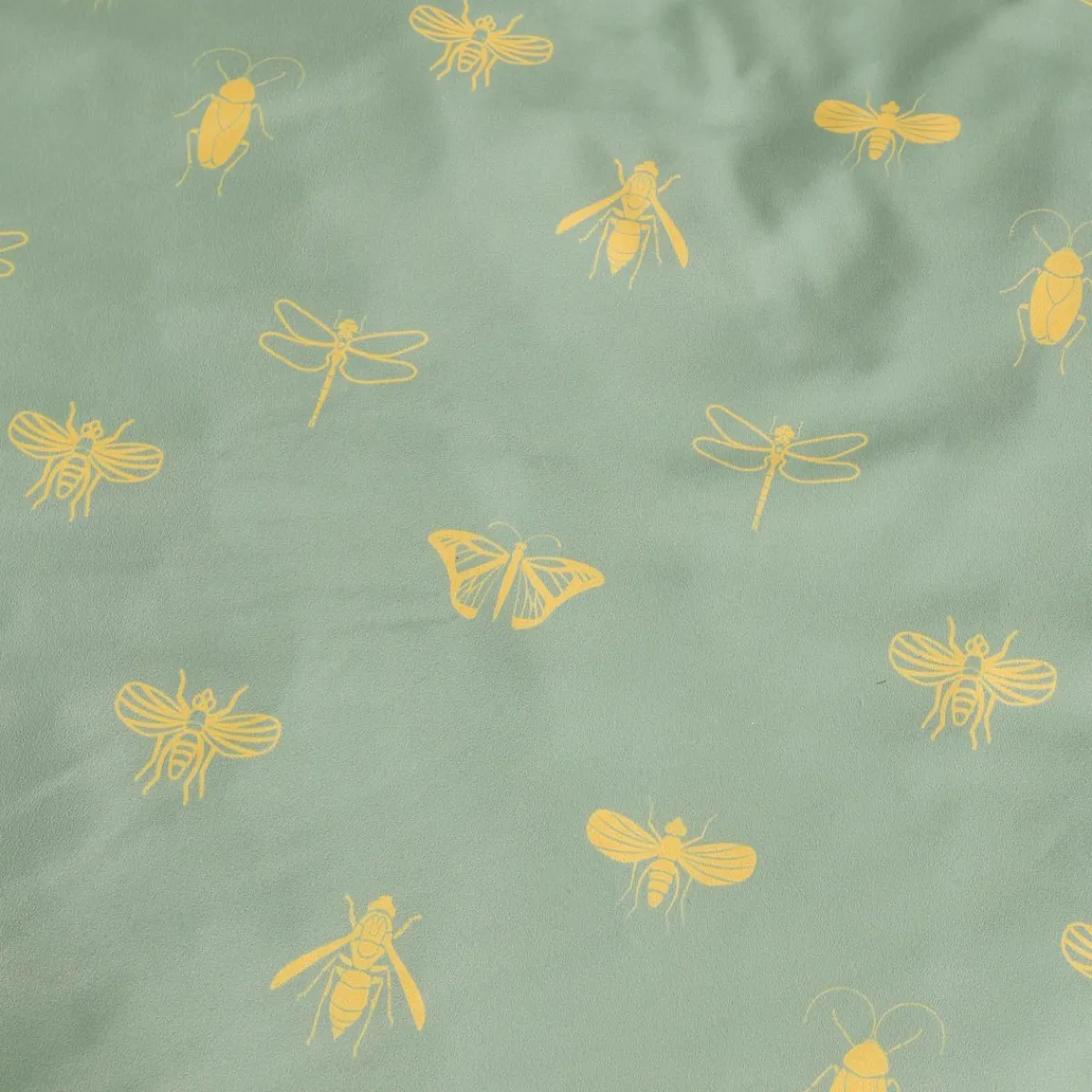 HOMLA Pościel Luro Z Mikrofibry Oliwkowa W Owady 160X200 Cm