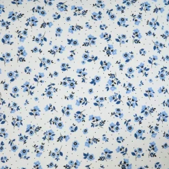 HOMLA Pościel Melanie Bawelniana Z Falbanka W Niebieskie Kwiaty 160X200 Cm