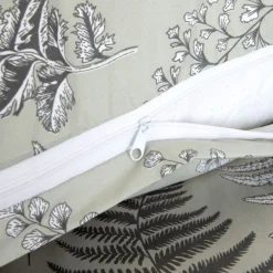 HOMLA Pościel Milie Z Mikrofibry Zielolna W Liscie Paproci 140X200 Cm + 1*70X80 Cm