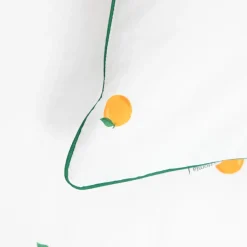 HOMLA Pościel Orangie Bawelniana W Pomarancze Z Zielona Lamowka 160X200 + 2*50X60 Cm