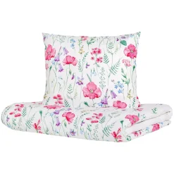 HOMLA Pościel Perhonen Z Mikrofibry W Kwiaty 140X200 Cm + 1*70X80 Cm