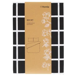 HOMLA Pościel Reyes Bawelniana Dwustonna Czarno-Biala 220X200 Cm