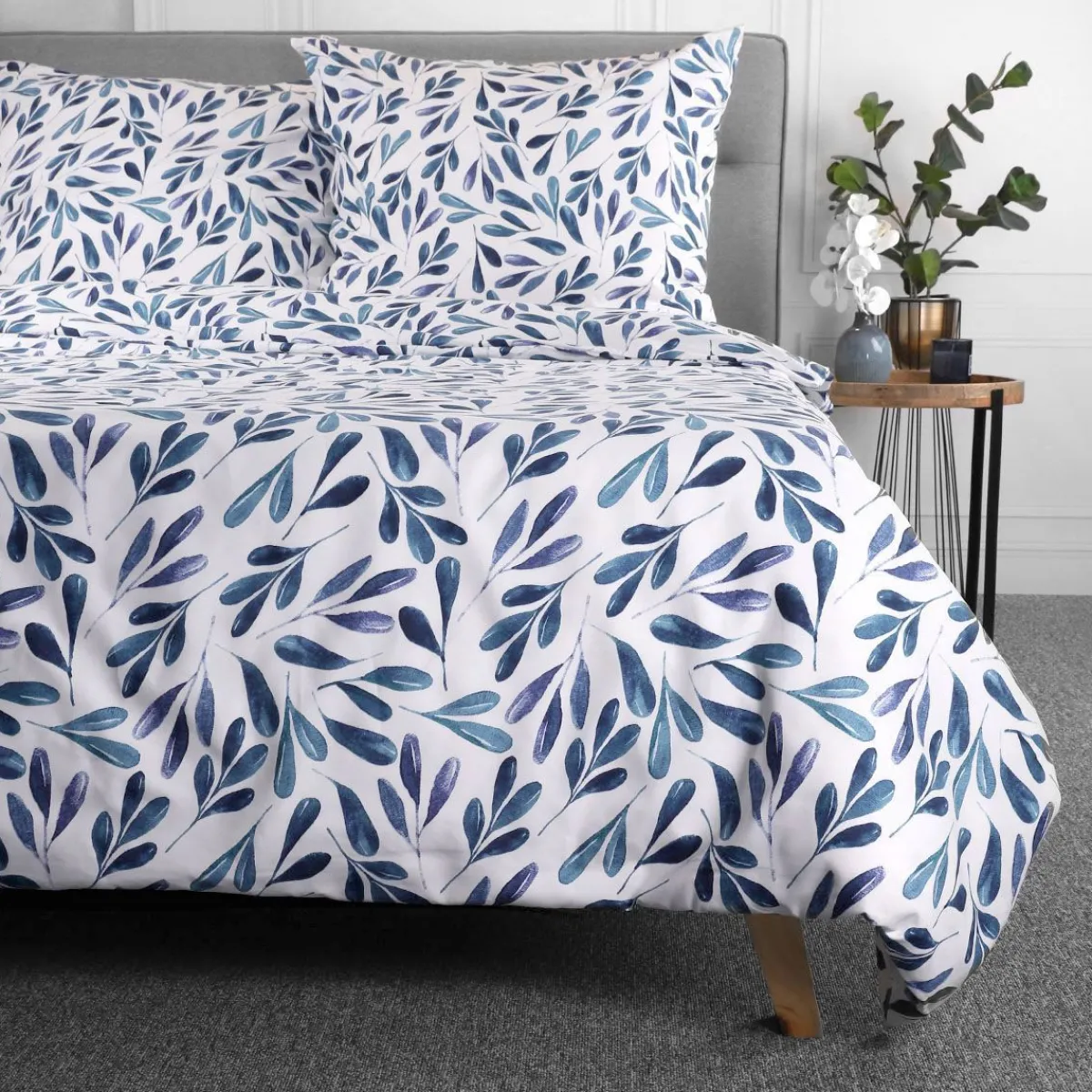 HOMLA Pościel Rinta Z Mikrofibry W Listki 200X220 Cm