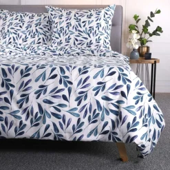 HOMLA Pościel Rinta Z Mikrofibry W Listki 140X200 Cm + 1*70X80 Cm