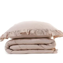 HOMLA Pościel Selin Satynowa Bezowa 220X200 Cm