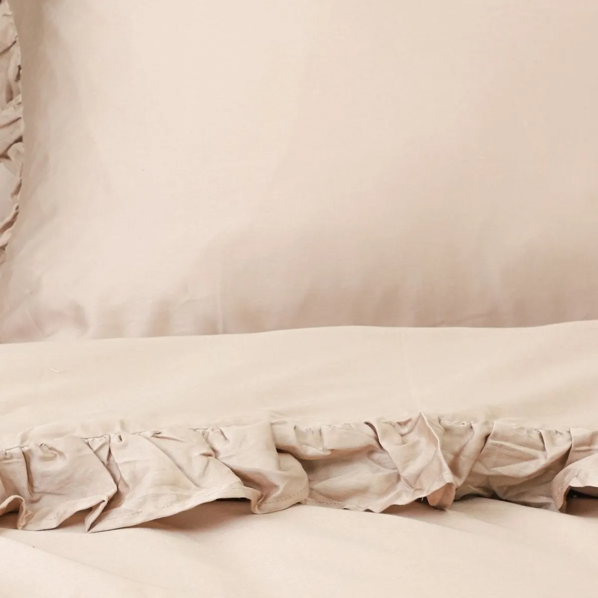 HOMLA Pościel Selin Satynowa Bezowa 220X200 Cm