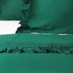 HOMLA Pościel Selin Satynowa Ciemnozielona 220X200 Cm