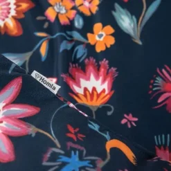 HOMLA Pościel Vabel Z Mikrofibry Granatowa W Liscie I Kwiaty 140X200 Cm + 1*70X80 Cm