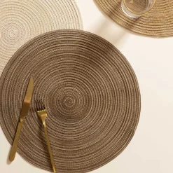 HOMLA Podkladka Do Jadalni Tanga Okragla Brazowa 38 Cm