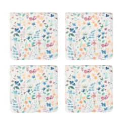 HOMLA Podkladka Melte Ceramiczna Drobne Kwiaty I Listki 4 Szt.