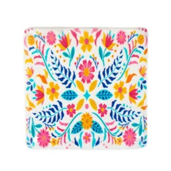 HOMLA Podkladka Melte Ceramiczna Kwiaty Roz Pomarancz Blekit 4 Szt.