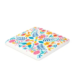 HOMLA Podkladka Melte Ceramiczna Kwiaty Roz Pomarancz Blekit 4 Szt.