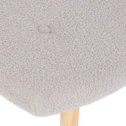 HOMLA PodNożek Moss Teddy Boucle W Tkaninie Teddy Jasno 61X41X38 Cm