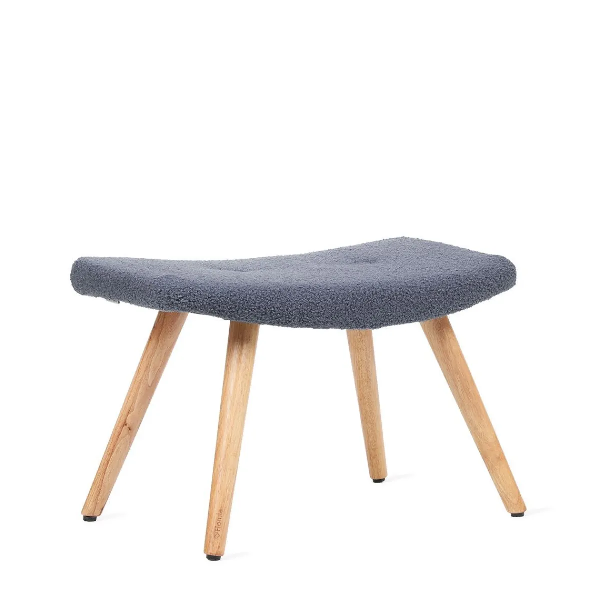 HOMLA PodNożek Moss Teddy Boucle W Tkaninie Teddy Granatowy 61X41X38 Cm