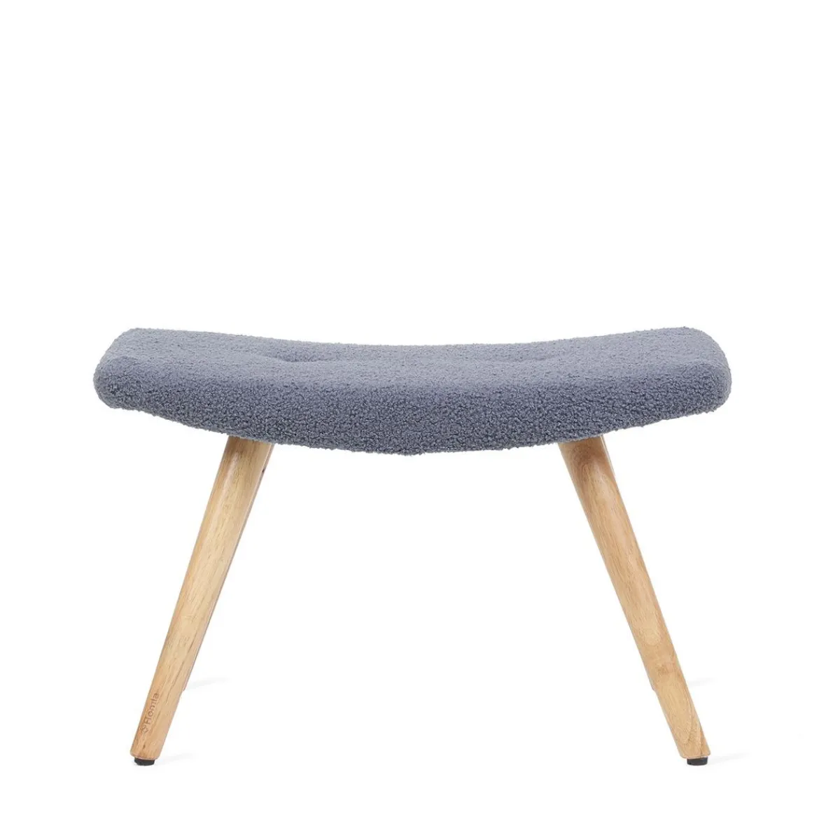 HOMLA PodNożek Moss Teddy Boucle W Tkaninie Teddy Granatowy 61X41X38 Cm