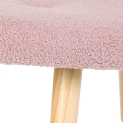 HOMLA PodNożek Moss Teddy Boucle W Tkaninie Teddy 61X41X38 Cm