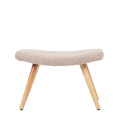 HOMLA PodNożek Moss Teddy Boucle W Tkaninie Teddy 61X41X38 Cm