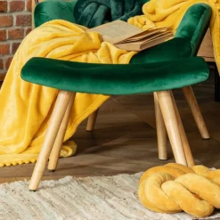 HOMLA PodNożek Moss Welurowy 61X41X38 Cm