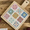 HOMLA Podstawka Ethnic Deska Drewniana Mozaika 20X20Cm