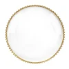 HOMLA Podstawka Golden Rant Pod Talerz Ze Zlota Obwodka Kulki 33Cm
