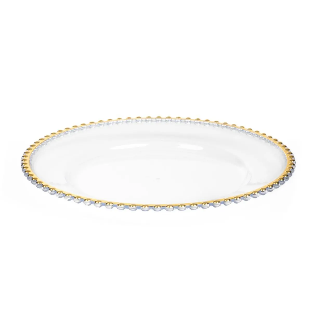 HOMLA Podstawka Golden Rant Pod Talerz Ze Zlota Obwodka Kulki 33Cm