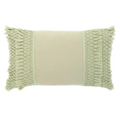 HOMLA Poduszka Doel Pistacjowa Z Fredzlami 30X50 Cm