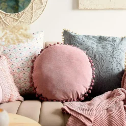 HOMLA Poduszka Eslov Rozowa Okragla 40 Cm