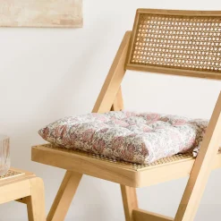 HOMLA Poduszka Na Krzeslo Aldra Pikowana W Kwiatowy Wzor 40X40