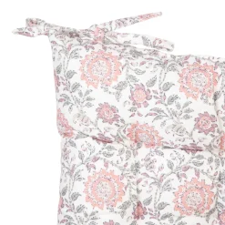 HOMLA Poduszka Na Krzeslo Aldra Pikowana W Kwiatowy Wzor 40X40