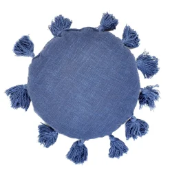 HOMLA Poduszka Tonne Okragla Bawelniana Z Fredzlami 40 Cm