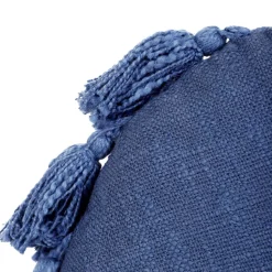 HOMLA Poduszka Tonne Okragla Bawelniana Z Fredzlami 40 Cm