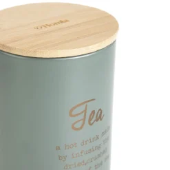 HOMLA Pojemnik Escille Z Drewniana Pokrywka Na Herbatę 14X8 Cm