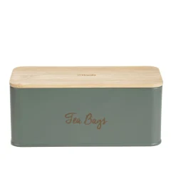 HOMLA Pojemnik Escille Z Drewniana Pokrywka Na Herbatę 20X8X8 Cm