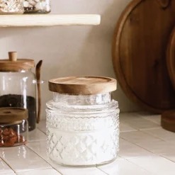 HOMLA Pojemnik Moladri Z Akacjowa Przykrywka 1 L