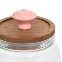 HOMLA Pojemnik Nobu Z Ozdobna Rozowa Galka 0,75 L