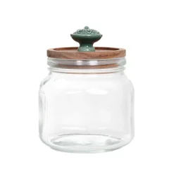 HOMLA Pojemnik Nobu Z Ozdobna Zielona Galka 0,75 L