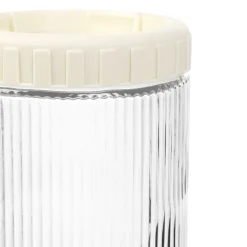 HOMLA Pojemnik Tenzo Szklany Ze Smietankowa Nakretka 0,9 L