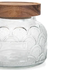 HOMLA Pojemnik Zulay Z Akacjowa Przykrywka 0,35 L