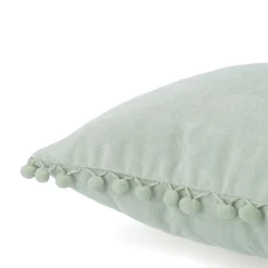 HOMLA Poszewka Eslov Pistacjowa Z Pomponami 45X45 Cm