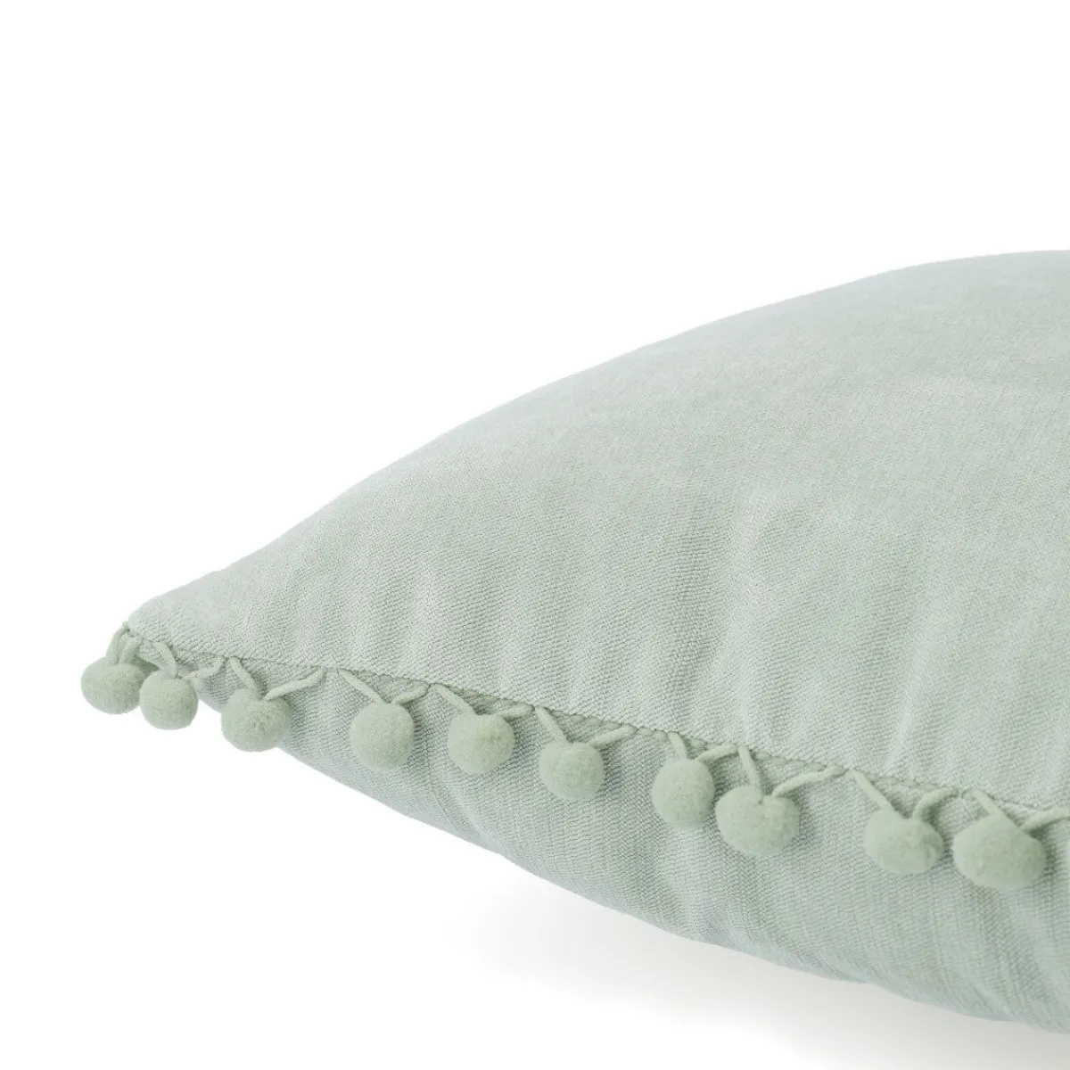 HOMLA Poszewka Eslov Pistacjowa Z Pomponami 45X45 Cm