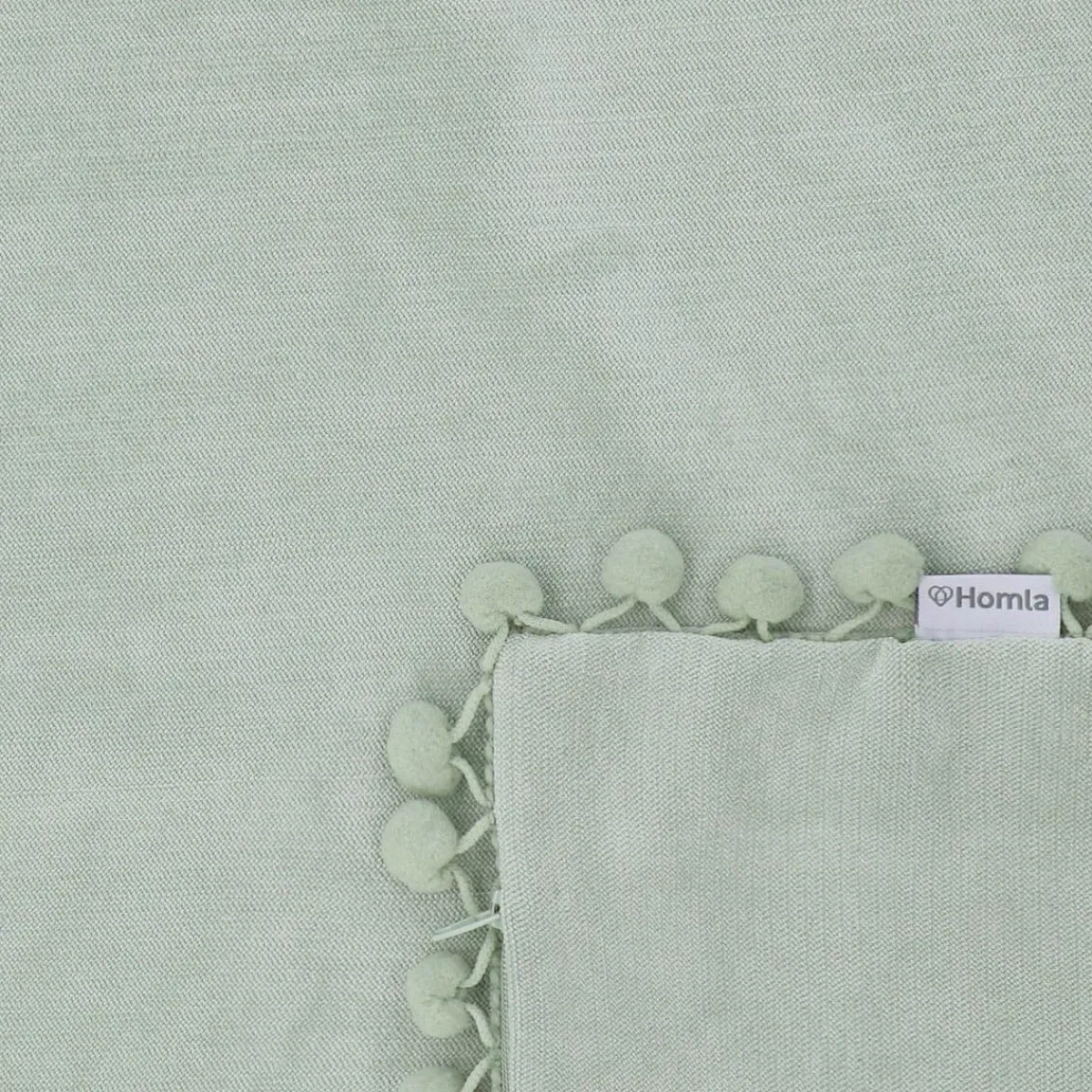 HOMLA Poszewka Eslov Pistacjowa Z Pomponami 45X45 Cm
