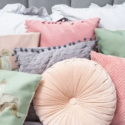 HOMLA Poszewka Eslov Rozowa Z Pomponami 45X45 Cm