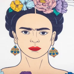 HOMLA Poszewka Frida Kahlo Z Granatowymi Fredzlami 45X45 Cm