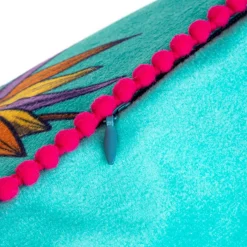 HOMLA Poszewka Frida Kahlo Z Kolibrami Turkusowa 45X45 Cm