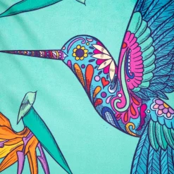 HOMLA Poszewka Frida Kahlo Z Kolibrami Turkusowa 45X45 Cm