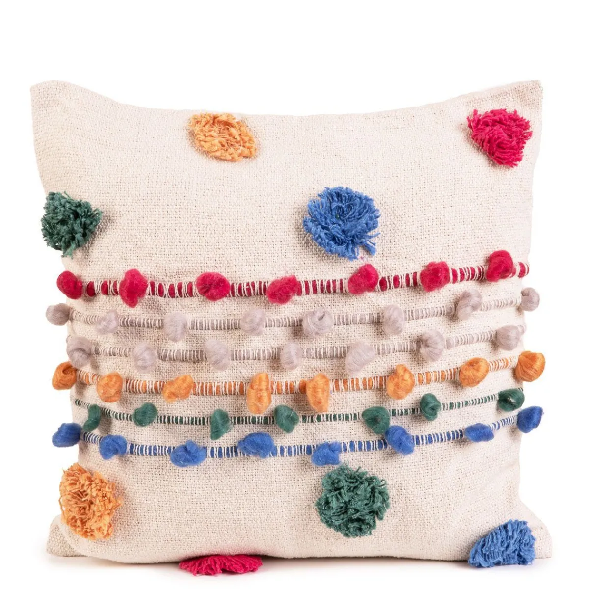 HOMLA Poszewka Ida W Kolorowe Nitki I Fredzle 45X45 Cm