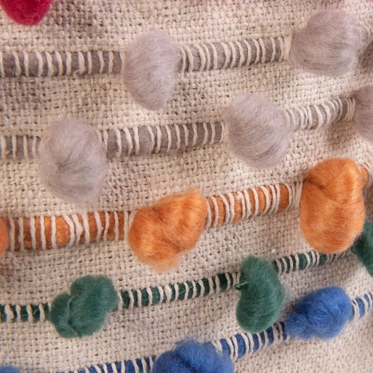 HOMLA Poszewka Ida W Kolorowe Nitki I Fredzle 45X45 Cm